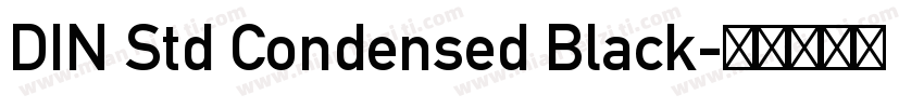 DIN Std Condensed Black字体转换